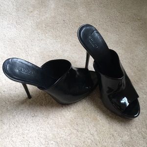 Authentic Gucci Patent Leather Clogs